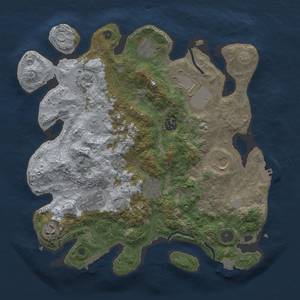 Thumbnail Rust Map: Procedural Map, Size: 3600, Seed: 12002, 17 Monuments