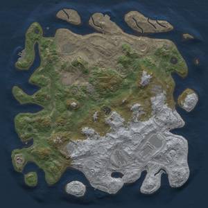 Thumbnail Rust Map: Procedural Map, Size: 4250, Seed: 1279609479, 19 Monuments