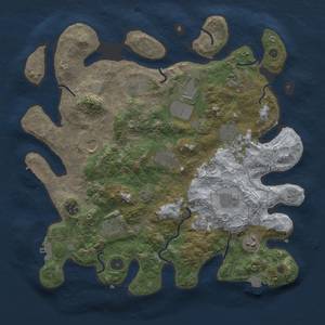 Thumbnail Rust Map: Procedural Map, Size: 3850, Seed: 42862023, 19 Monuments