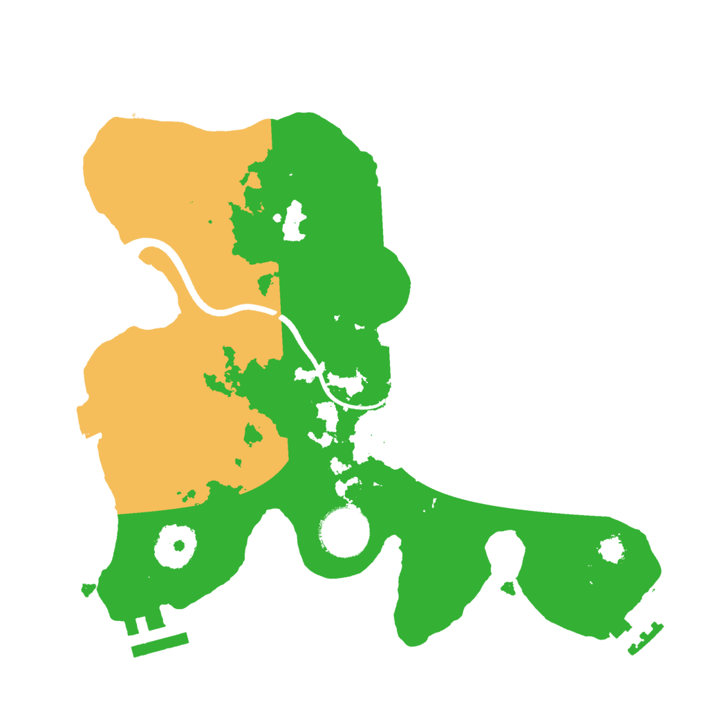 Biome Rust Map: Procedural Map, Size: 2500, Seed: 1074115150