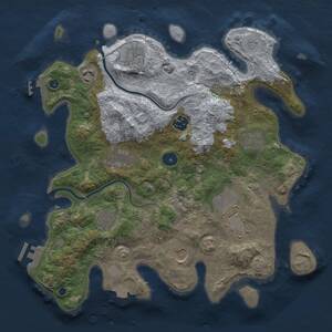 Thumbnail Rust Map: Procedural Map, Size: 3500, Seed: 1632827677, 14 Monuments