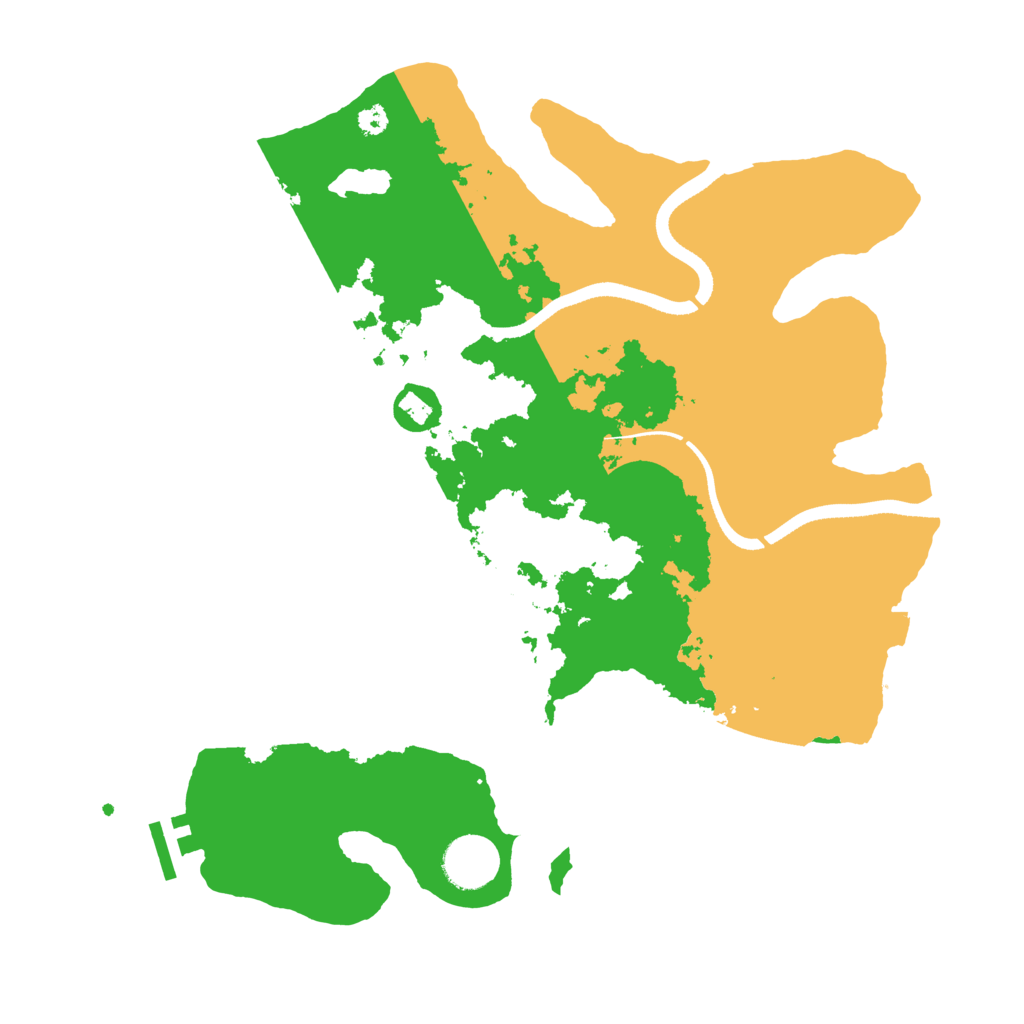 Biome Rust Map: Procedural Map, Size: 3500, Seed: 2105076808