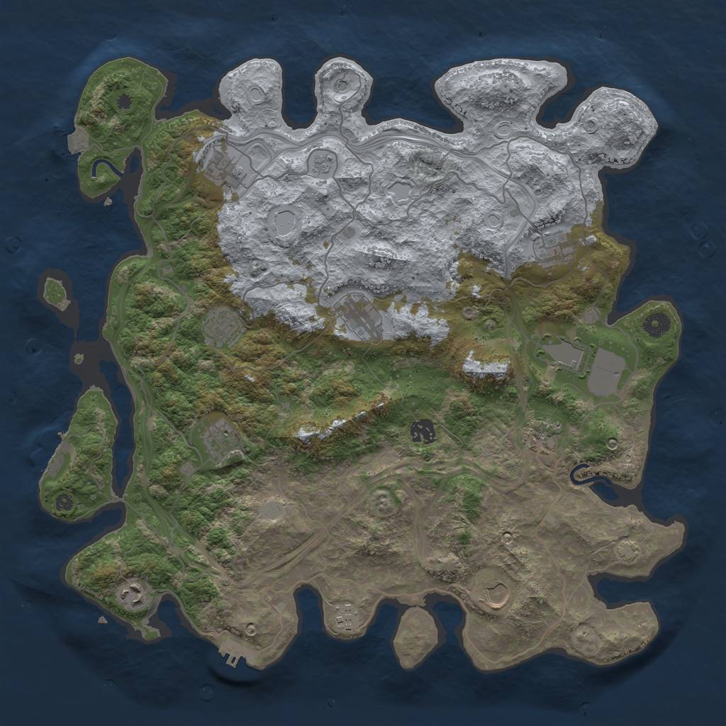 Rust Map: Procedural Map, Size: 4250, Seed: 4798, 19 Monuments