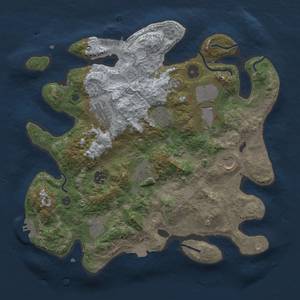 Thumbnail Rust Map: Procedural Map, Size: 3500, Seed: 457445342, 16 Monuments