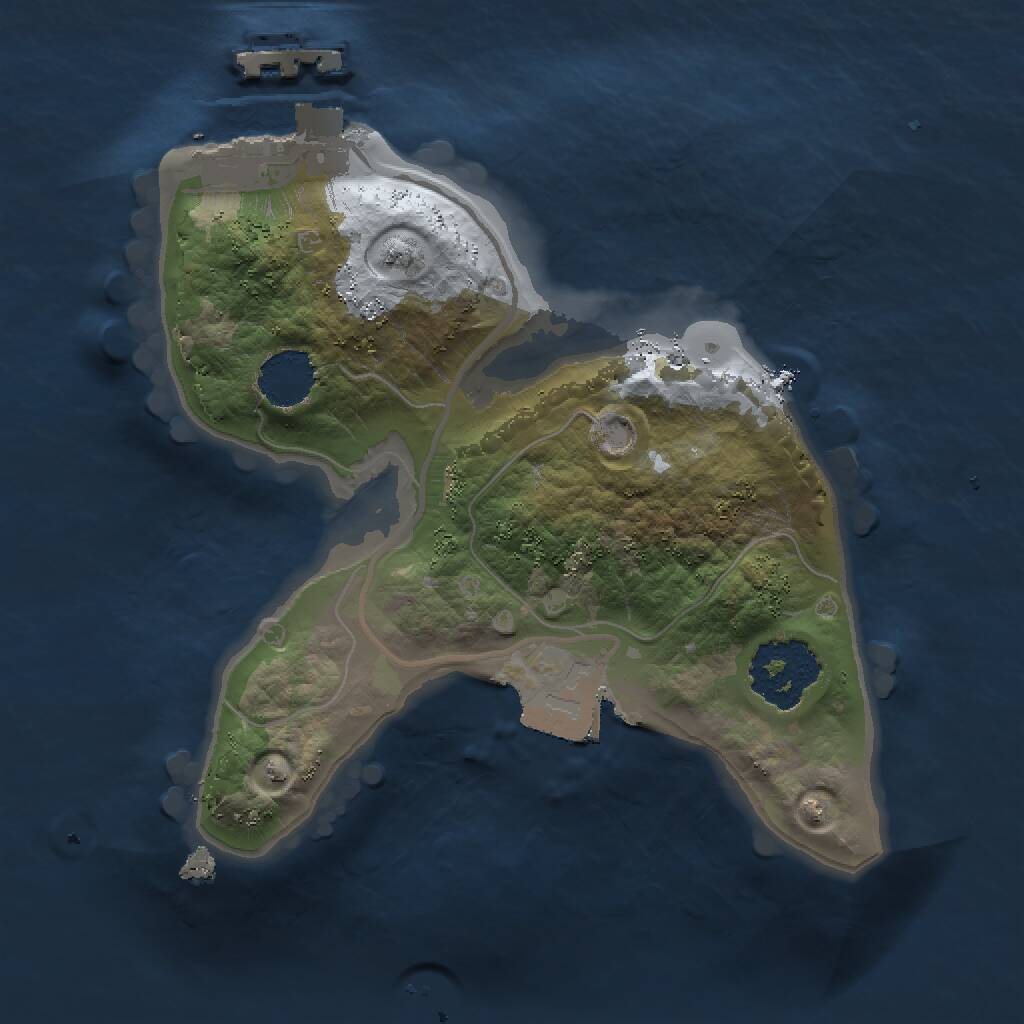 Rust Map: Procedural Map, Size: 1500, Seed: 2126943200, 2 Monuments