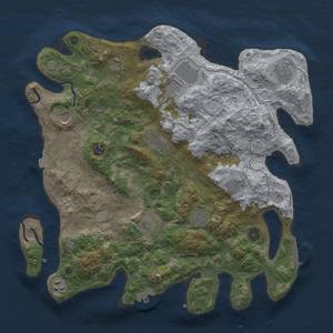 Thumbnail Rust Map: Procedural Map, Size: 4000, Seed: 34341702, 19 Monuments