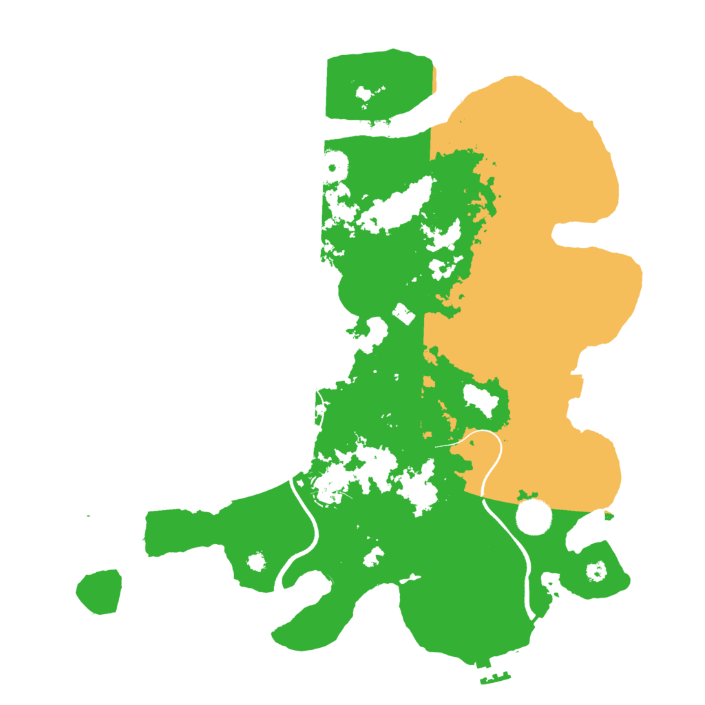 Biome Rust Map: Procedural Map, Size: 3500, Seed: 25561