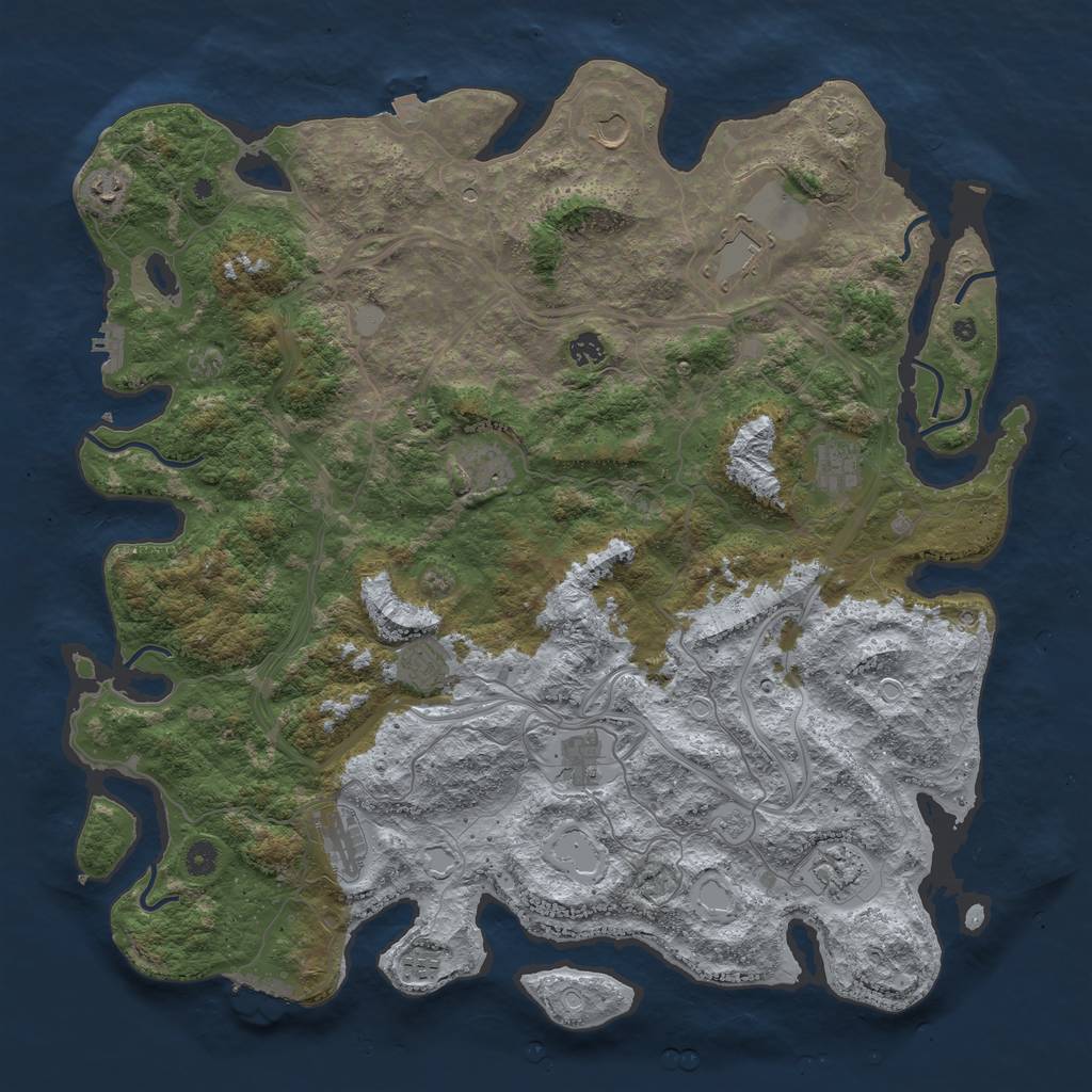Rust Map: Procedural Map, Size: 4800, Seed: 1338, 19 Monuments