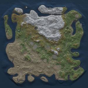 Thumbnail Rust Map: Procedural Map, Size: 4500, Seed: 991971960, 19 Monuments