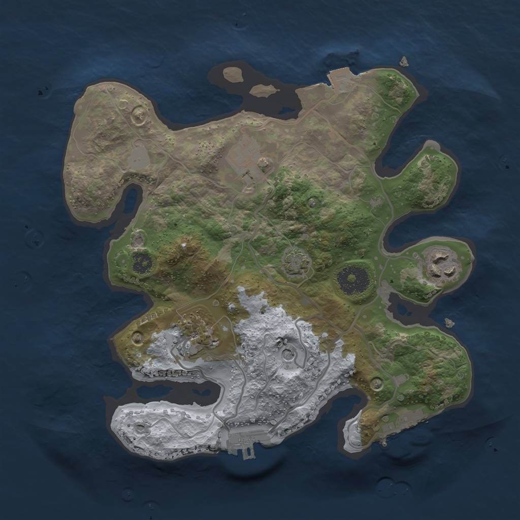 Rust Map: Procedural Map, Size: 2600, Seed: 1562, 10 Monuments