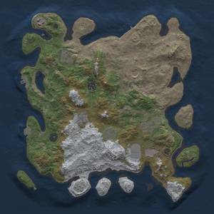 Thumbnail Rust Map: Procedural Map, Size: 3750, Seed: 830634368, 17 Monuments