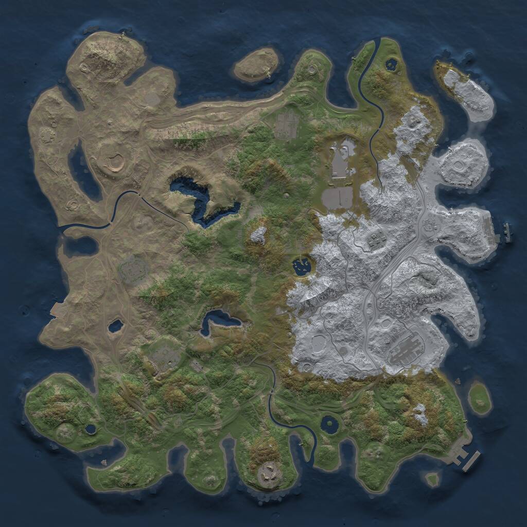 Rust Map: Procedural Map, Size: 4400, Seed: 87635025, 15 Monuments