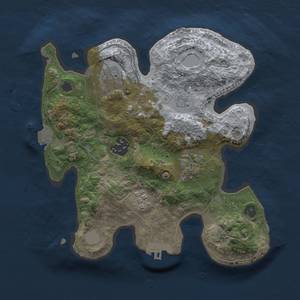 Thumbnail Rust Map: Procedural Map, Size: 2500, Seed: 1650988542, 10 Monuments