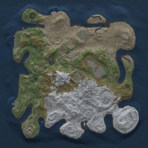 Thumbnail Rust Map: Procedural Map, Size: 3500, Seed: 13456824, 17 Monuments