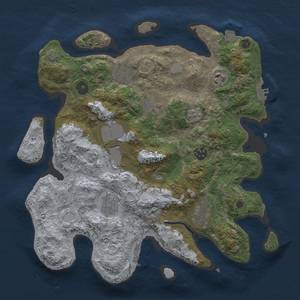 Thumbnail Rust Map: Procedural Map, Size: 3500, Seed: 1492499951, 16 Monuments