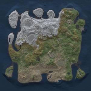 Thumbnail Rust Map: Procedural Map, Size: 3550, Seed: 79004158, 18 Monuments