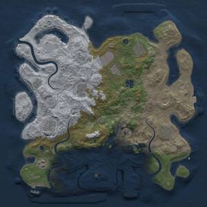 Thumbnail Rust Map: Procedural Map, Size: 3750, Seed: 22022024, 15 Monuments