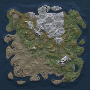 Thumbnail Rust Map: Procedural Map, Size: 5000, Seed: 25768764, 19 Monuments