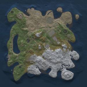 Thumbnail Rust Map: Procedural Map, Size: 3500, Seed: 44741653, 15 Monuments