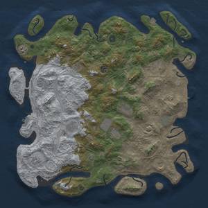 Thumbnail Rust Map: Procedural Map, Size: 4500, Seed: 512153507, 19 Monuments