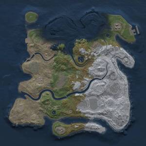 Thumbnail Rust Map: Procedural Map, Size: 3500, Seed: 905358477, 13 Monuments