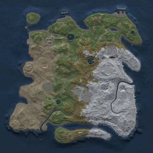 Thumbnail Rust Map: Procedural Map, Size: 3500, Seed: 905358477, 13 Monuments