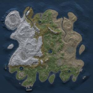 Thumbnail Rust Map: Procedural Map, Size: 3500, Seed: 670964378, 13 Monuments