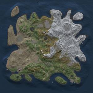 Thumbnail Rust Map: Procedural Map, Size: 3500, Seed: 931655657, 17 Monuments