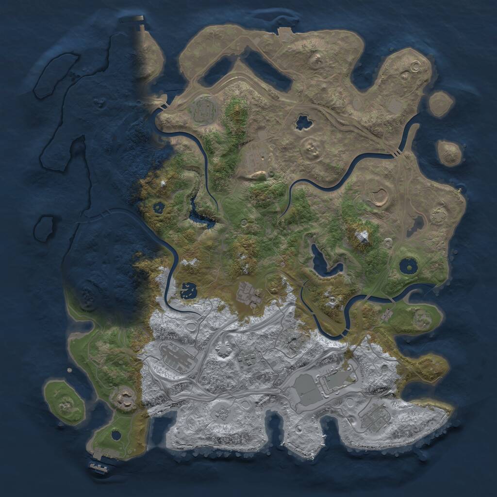 Rust Map: Procedural Map, Size: 4250, Seed: 1699343738, 15 Monuments