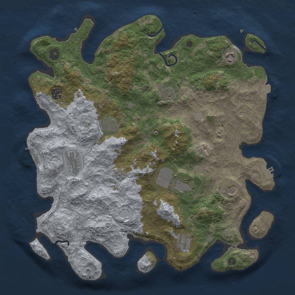 Rust Map: Procedural Map, Size: 3939, Seed: 139139, 17 Monuments