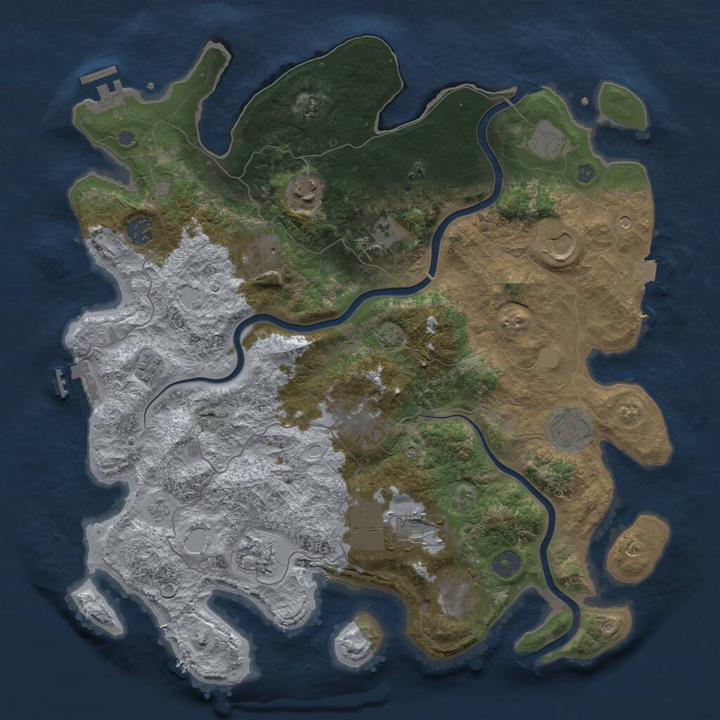 Rust Map: Procedural Map, Size: 3939, Seed: 139139, 19 Monuments