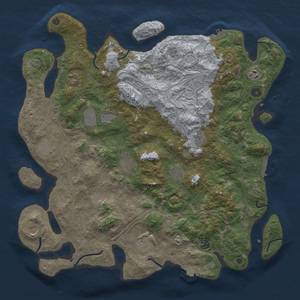 Thumbnail Rust Map: Procedural Map, Size: 4500, Seed: 1172081620, 19 Monuments