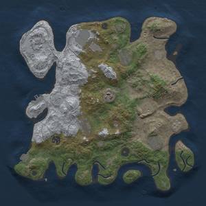 Thumbnail Rust Map: Procedural Map, Size: 3500, Seed: 998087, 16 Monuments