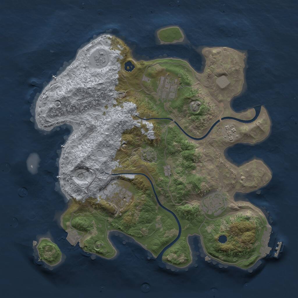Rust Map: Procedural Map, Size: 2900, Seed: 595521204, 9 Monuments