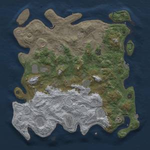 Thumbnail Rust Map: Procedural Map, Size: 4500, Seed: 161, 19 Monuments