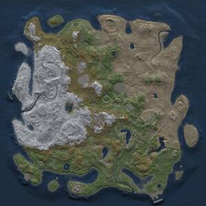 Thumbnail Rust Map: Procedural Map, Size: 4500, Seed: 2524589, 17 Monuments