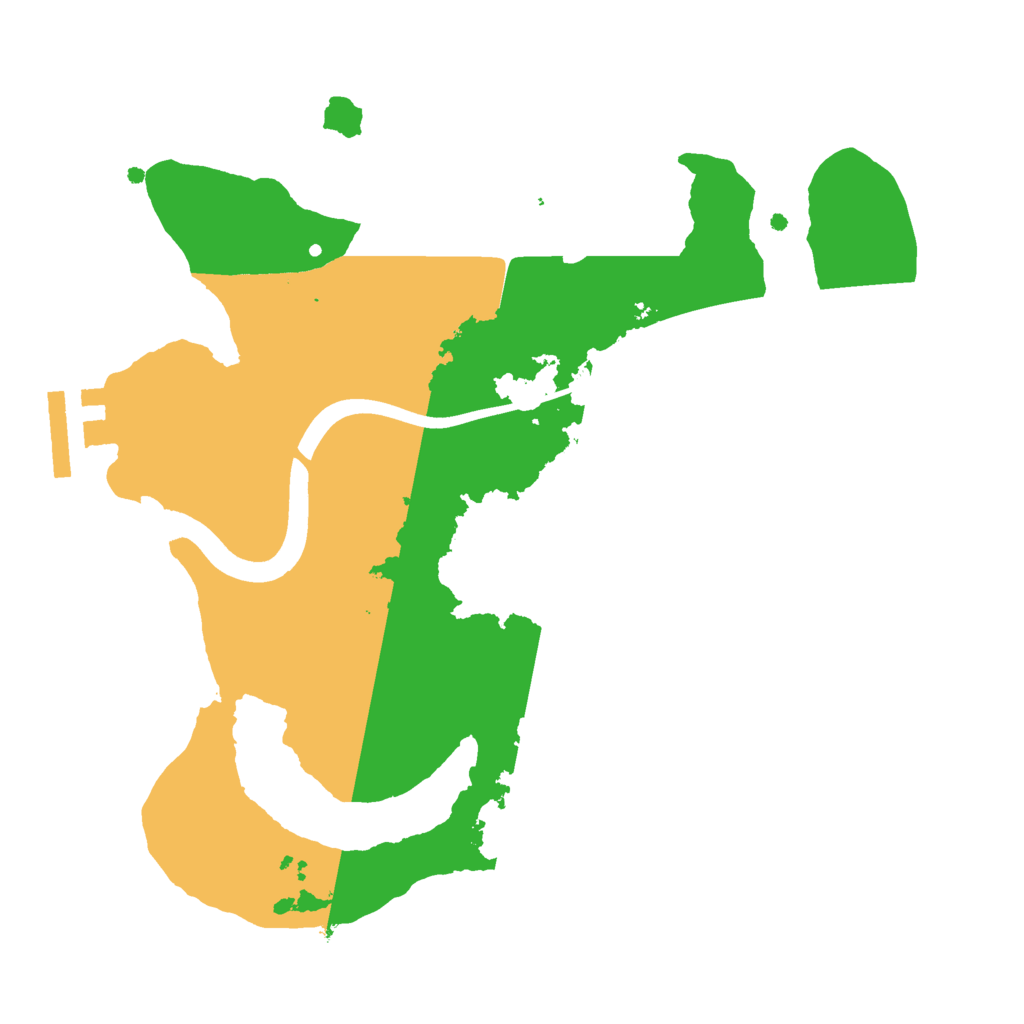 Biome Rust Map: Procedural Map, Size: 2400, Seed: 1825209769