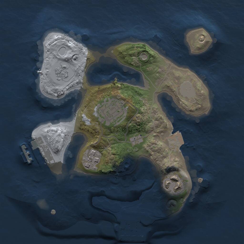 Rust Map: Procedural Map, Size: 2000, Seed: 3532, 7 Monuments