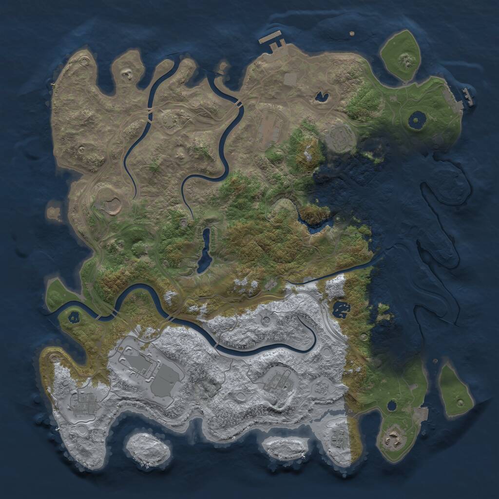 Rust Map: Procedural Map, Size: 4250, Seed: 5756, 15 Monuments
