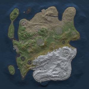 Thumbnail Rust Map: Procedural Map, Size: 3000, Seed: 25673, 14 Monuments