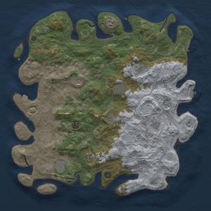 Thumbnail Rust Map: Procedural Map, Size: 4500, Seed: 1097512429, 19 Monuments
