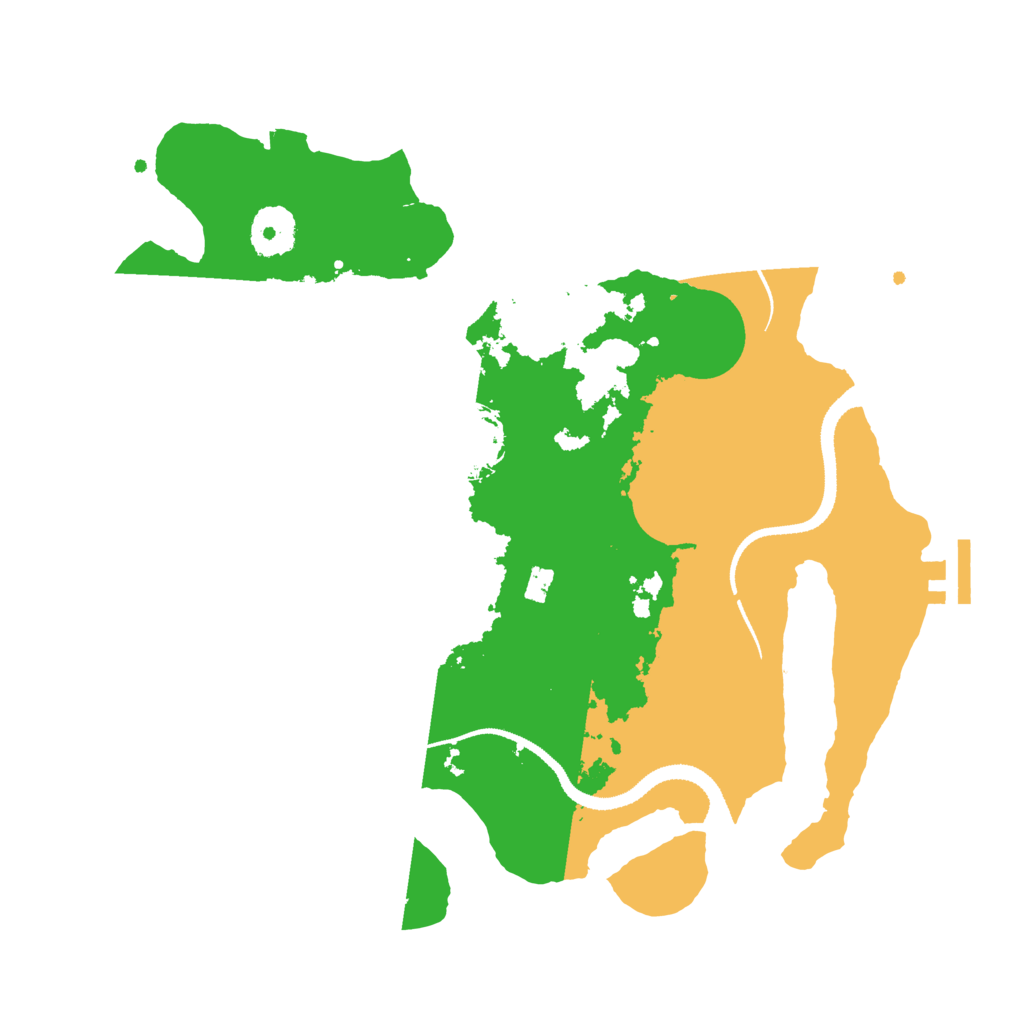 Biome Rust Map: Procedural Map, Size: 3200, Seed: 64253