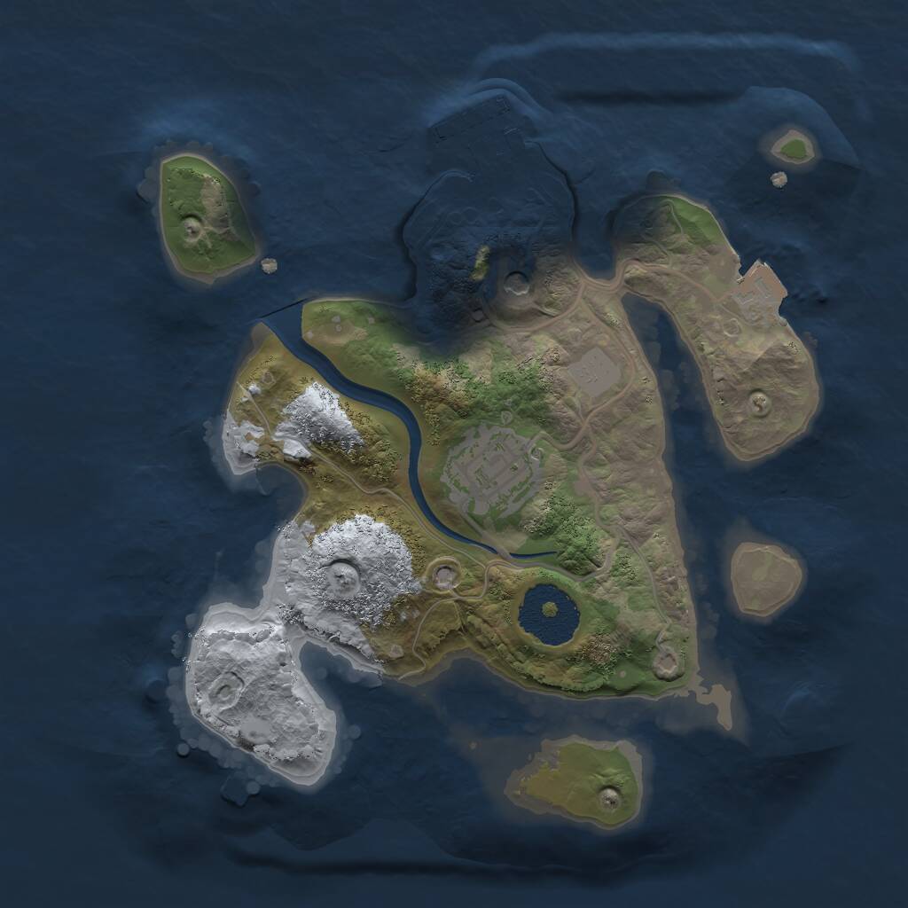 Rust Map: Procedural Map, Size: 2299, Seed: 69354793, 4 Monuments