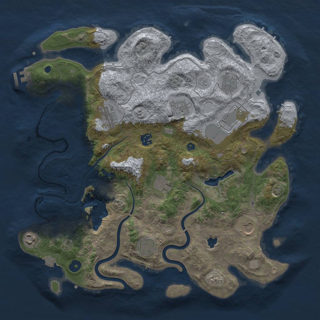 Rust Map: Procedural Map, Size: 4000, Seed: 1538588882, 15 Monuments