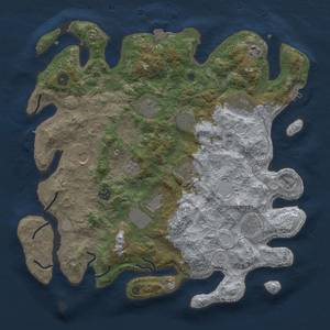 Thumbnail Rust Map: Procedural Map, Size: 4050, Seed: 466856918, 18 Monuments