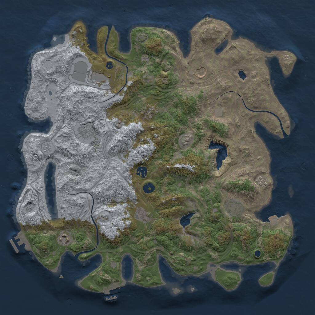 Rust Map: Procedural Map, Size: 4250, Seed: 15423, 15 Monuments