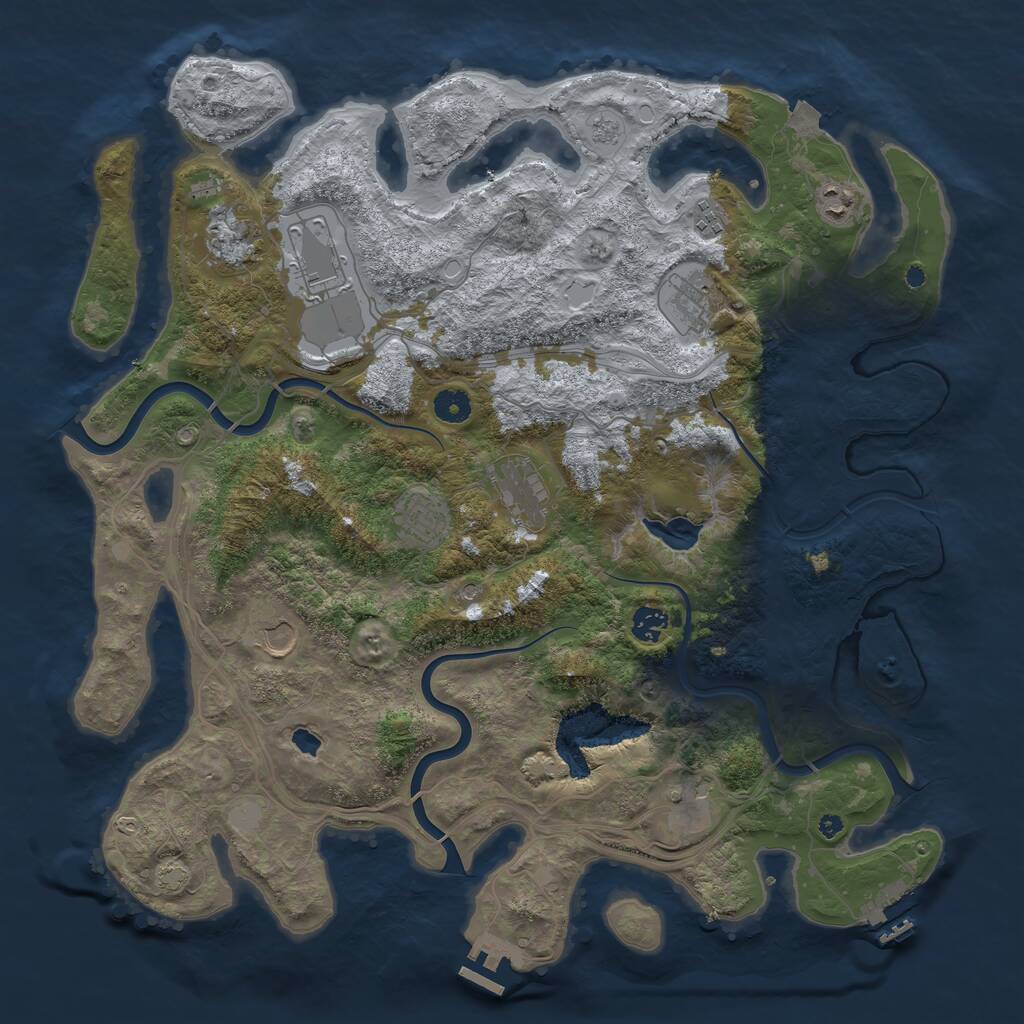 Rust Map: Procedural Map, Size: 4300, Seed: 1326499, 16 Monuments