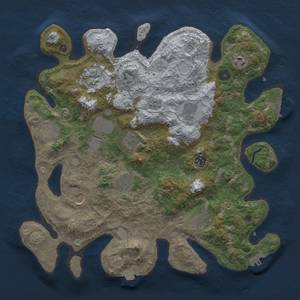 Thumbnail Rust Map: Procedural Map, Size: 3850, Seed: 21728637, 19 Monuments