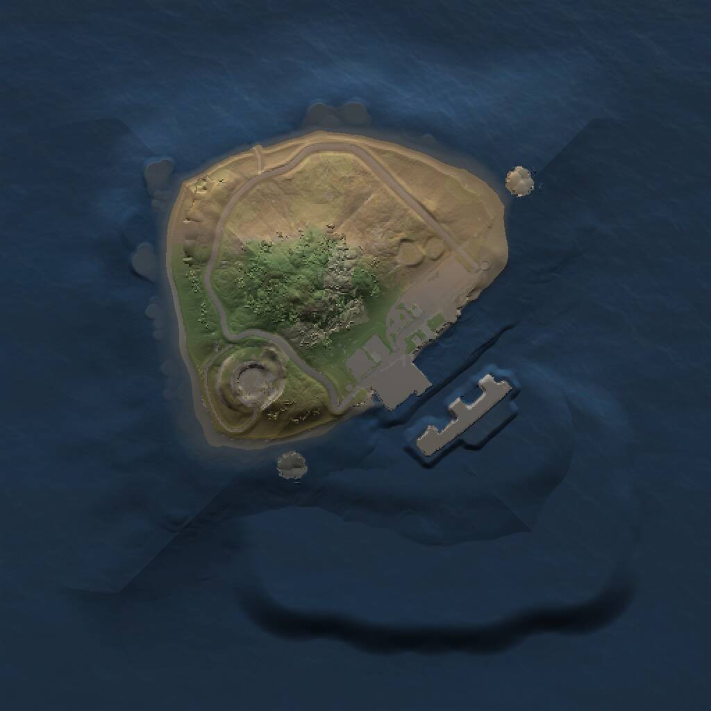 Rust Map: Procedural Map, Size: 1000, Seed: 1653275381, 4 Monuments