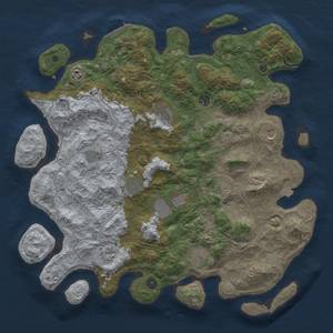 Thumbnail Rust Map: Procedural Map, Size: 4500, Seed: 80583837, 18 Monuments